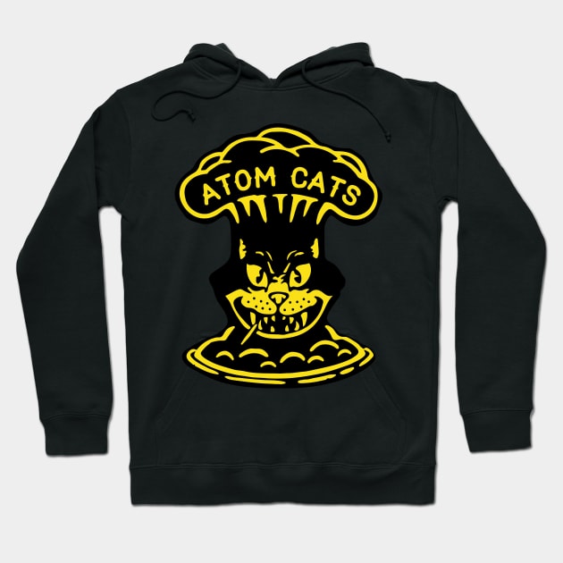 Fallout Atom Cats Garage Yellow Hoodie by katmargoli